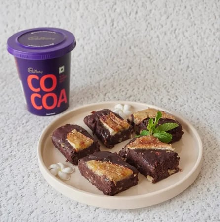 Banana Chocolate Brownies with Cashews