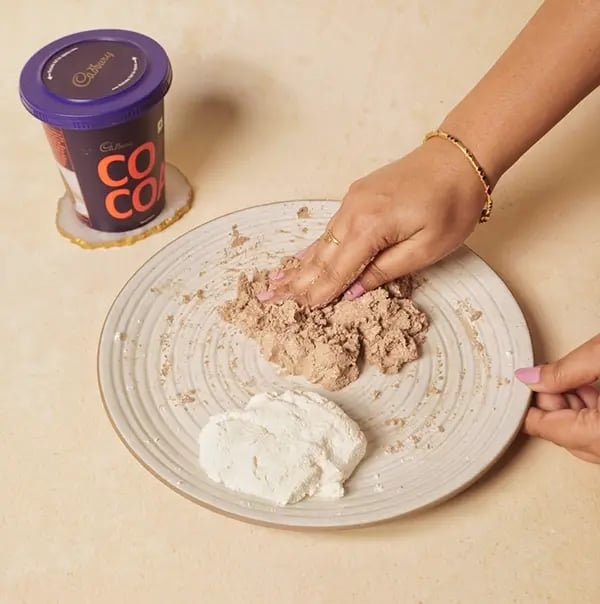 Bengali Rosogolla with Chocolate Twist-Mix thoroughly until the cocoa