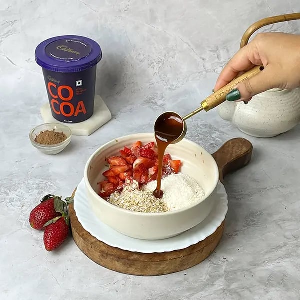 Berry Cocoa Chocolate Truffle-Add chopped berries dessicated coconut