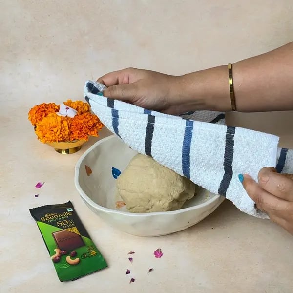 Beyond Ukadiche, Try This Easy Dairy Milk Stuffed Fried Modak Recipe - Dough Resting Damp Cloth