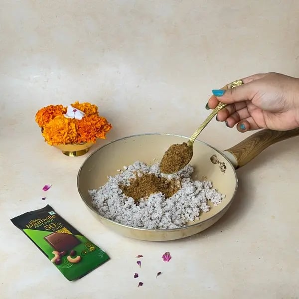 Beyond Ukadiche, Try This Easy Dairy Milk Stuffed Fried Modak Recipe - Coconut Jaggery Mixture