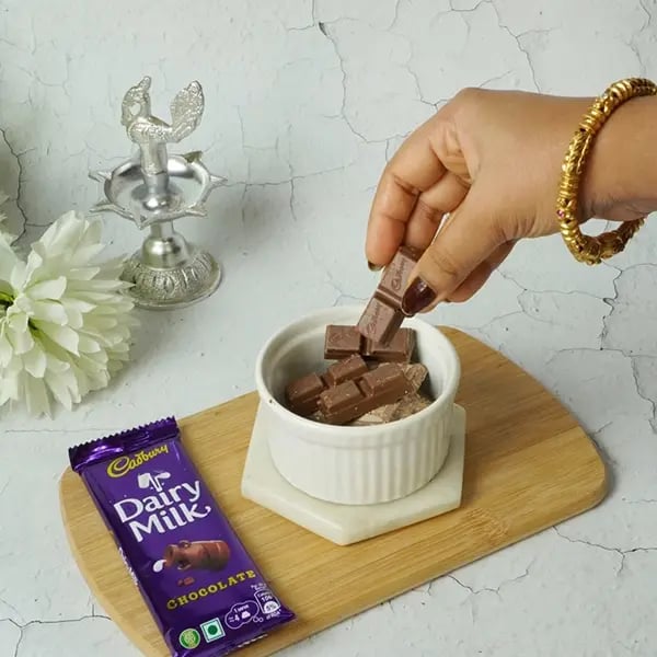 Bhai Dooj Special Dairy Milk Cashew Lotus Sweet-Break the Dairy milk chocolate