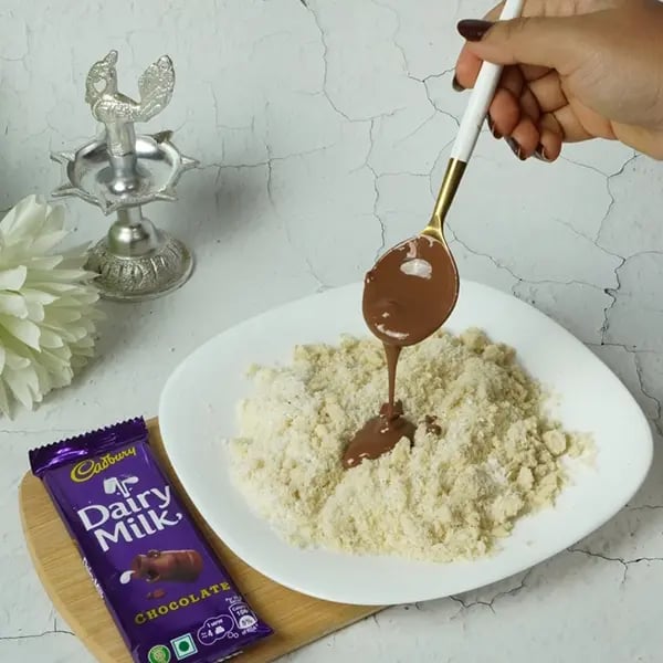 Bhai Dooj Special Dairy Milk Cashew Lotus Sweet-To prepare a semi-soft dough