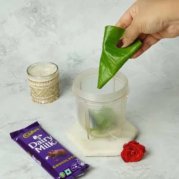 Bhai Dooj Special Dairy Milk Chocolate Paan Barfi-To make a fine paan paste