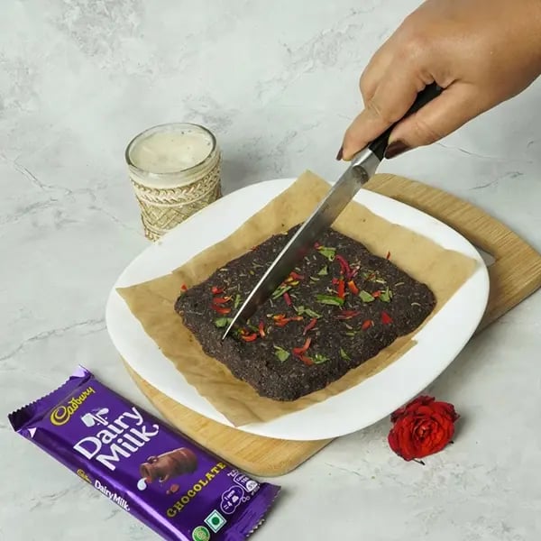 Bhai Dooj Special Dairy Milk Chocolate Paan Barfi-Place it in any tray or plate