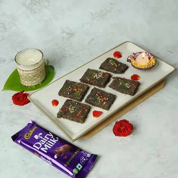 Bhai Dooj Special Dairy Milk Chocolate Paan Barfi-Refrigerate for 30 minutes
