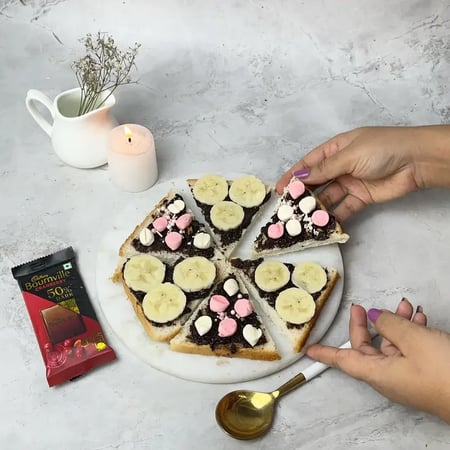 Bournville Banana Bread Pizza Dessert