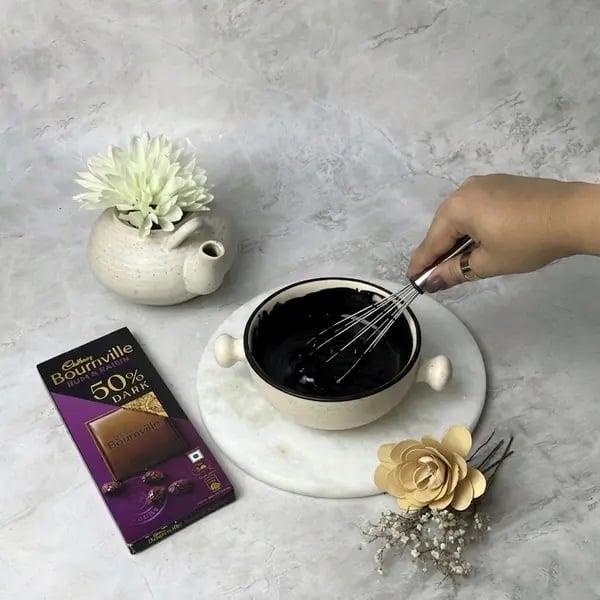 Bournville Black Velvet Cake - Mixing Cake Batter