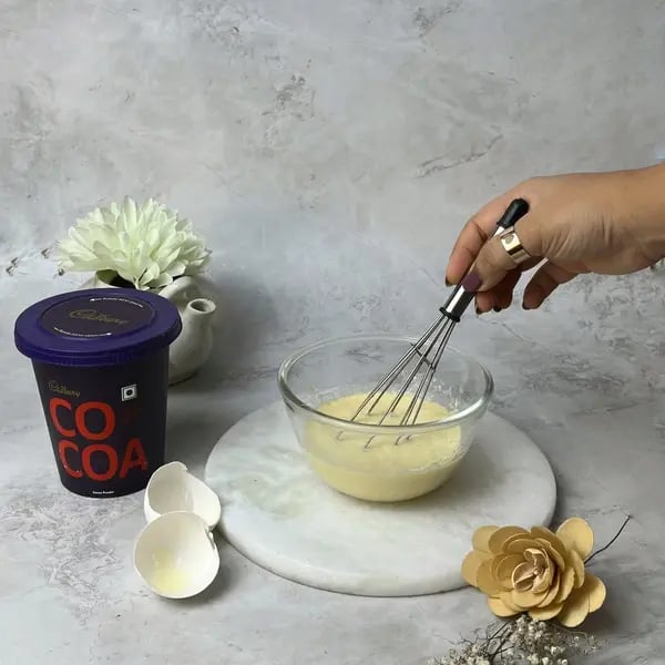 Bournville Black Velvet Cake - Mixing Batter