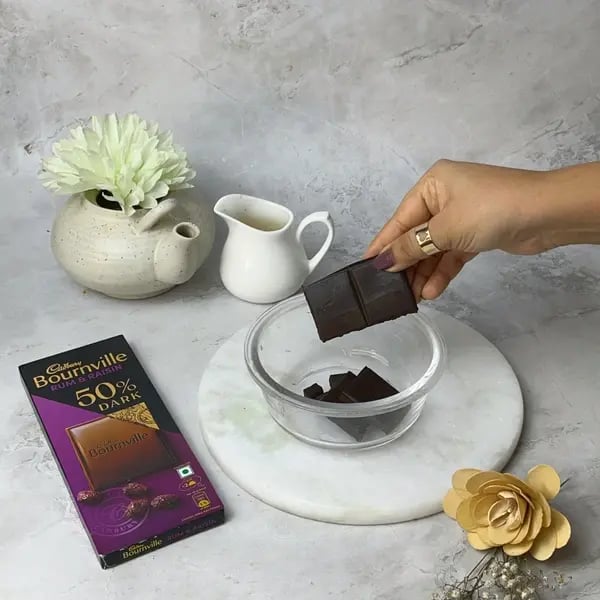 Bournville Black Velvet Cake - Melting Chocolate