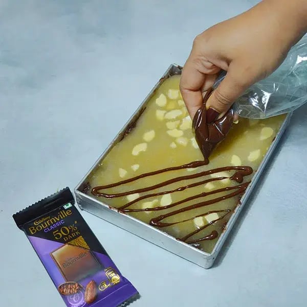 Bournville Caramel Cashew Chocolate Bar - Make design