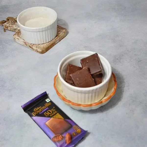 Bournville Cashew Chocolate Mousse - Cadbury Bournville chocolate melt it