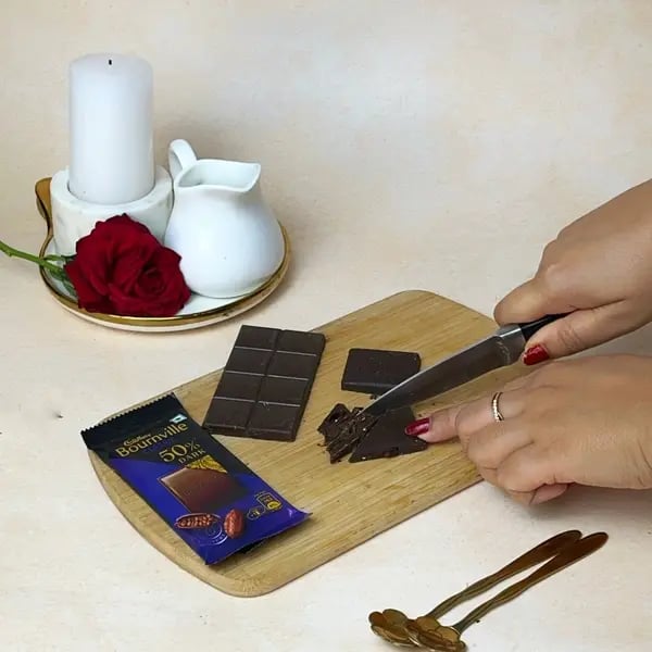 Bournville Cheese Sandwich - Chopping Chocolate Bar