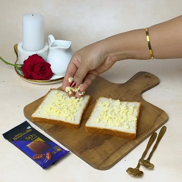 Bournville Cheese Sandwich - Placing Cheese On Bread