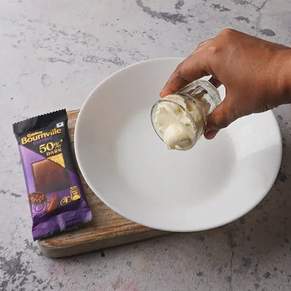 Bournville Cheesecake Mousse - One tablespoon of cream cheese