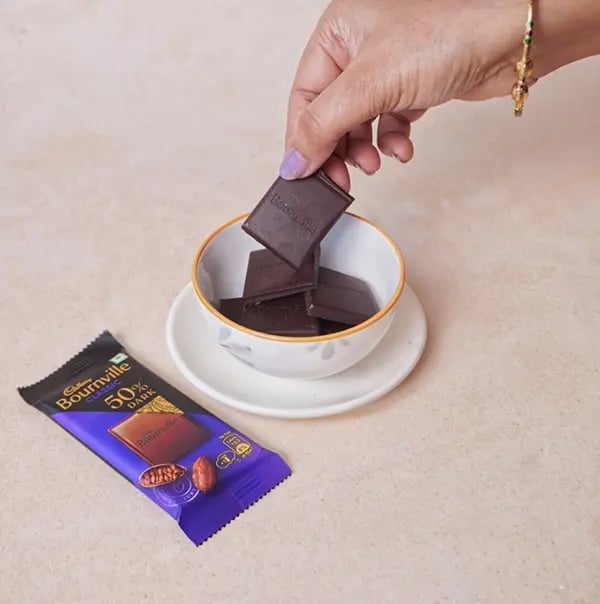 Bournville Chocolate and Coconut Candy Bar-Melt the chocolate in the microwave