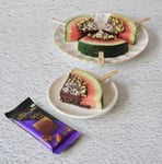 Bournville Chocolate and Watermelon Lollipops