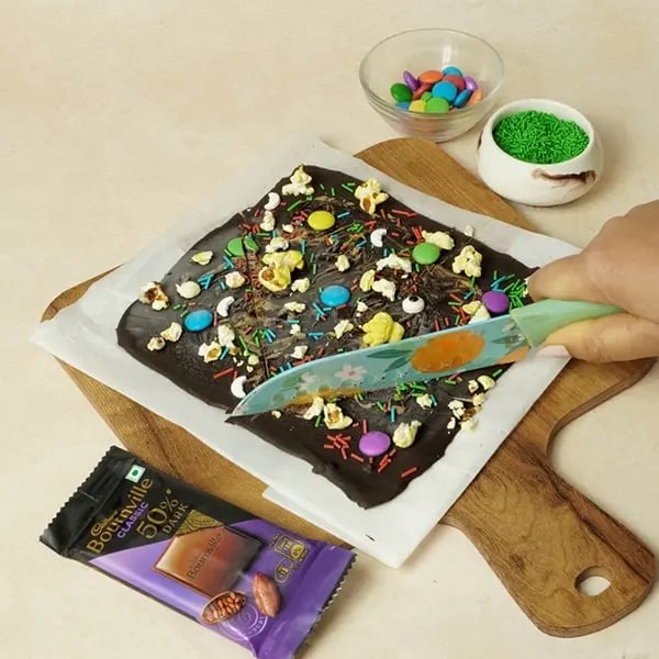Bournville Chocolate Bark For Thanksgiving-Place the baking sheet
