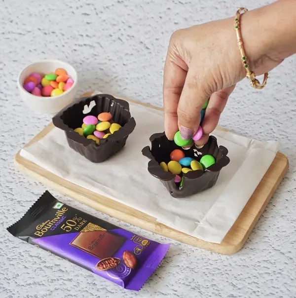 Bournville Chocolate Baskets -Add a few gems to the baskets