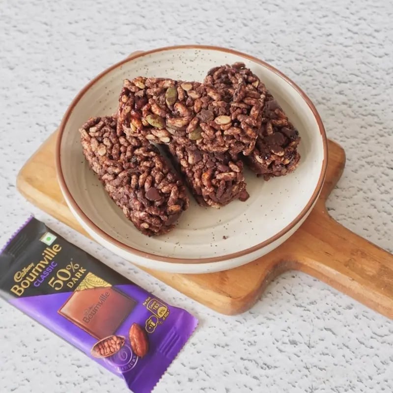 Bounville Chocolate Caamel Puffed Rice Kispie Recipe