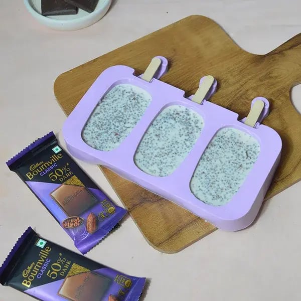 Bournville Chocolate Chia Ice Cream - Melted bournville chocolate