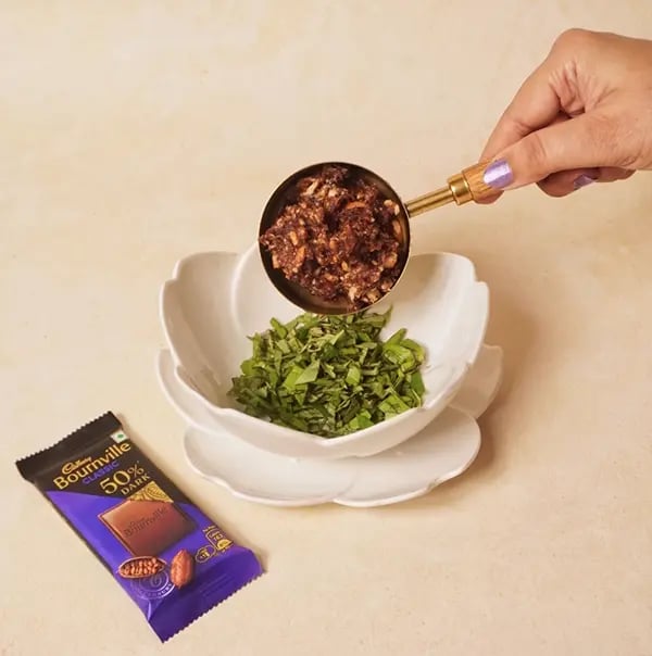 Bournville Chocolate Coated Paan Truffles-Add the date almond paste