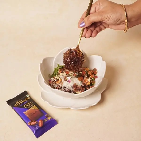 Bournville Chocolate Coated Paan Truffles-Add Gulkand which will add richness