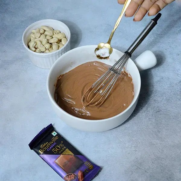 Bournville Chocolate Covered Cashews - Add 1 tsp salt