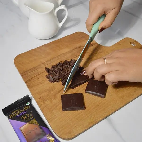 Bournville Chocolate Custard Cream - Grate Cadbury Bournville chocolate