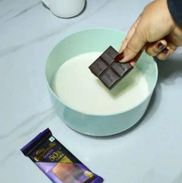 Bournville Chocolate Eggnog - Add Bournville dark chocolate