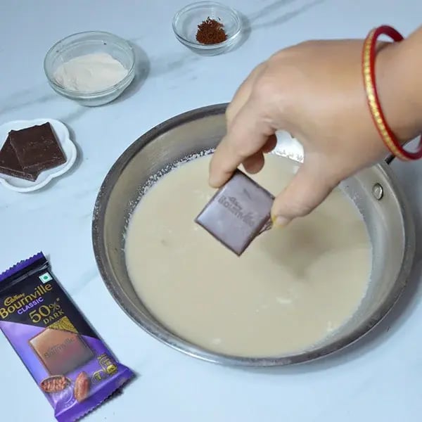 Bournville Chocolate Jelly - Add Cadbury Bournville chocolates