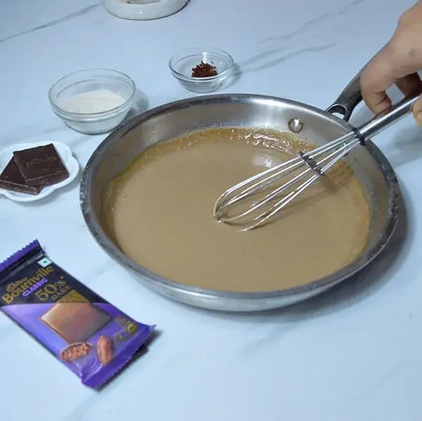 Bournville Chocolate Jelly - Cook until thick consistency