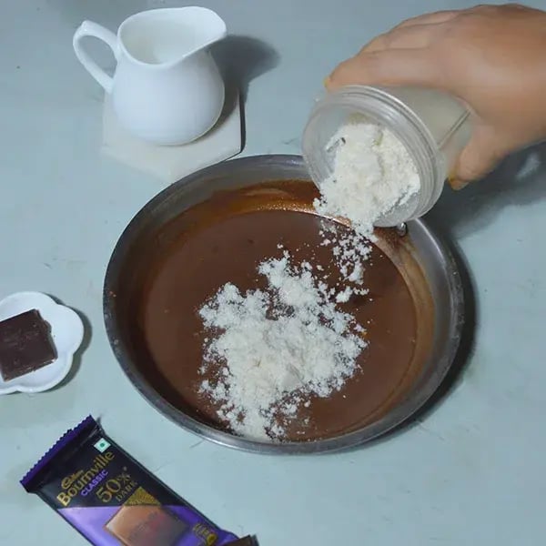 Bournville Chocolate Makhana Peda - Chocolate mix with milk