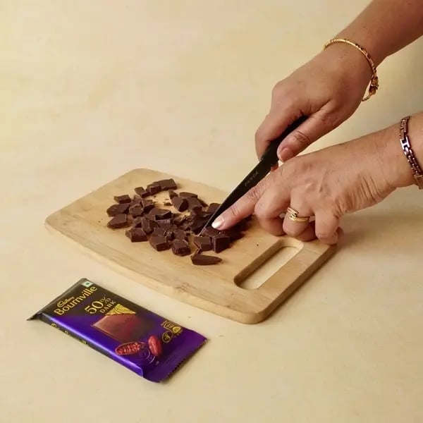 Bournville Chocolate Mango Barfi - Chopped Chocolate Pieces