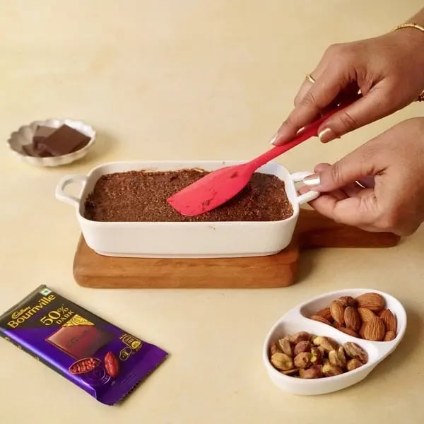 Bournville Chocolate Mango Barfi - Spreading Chocolate Mixture