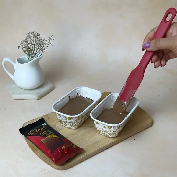 Bournville Chocolate Minty Icecream Pastry - Pouring Melted Chocolate