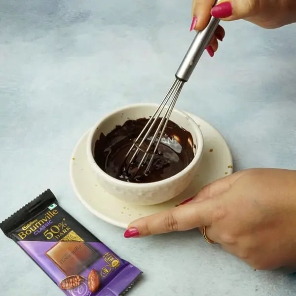 Bournville Chocolate Misti Doi with Caramelized Sugar - Once melted give it a nice mix