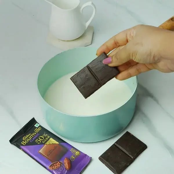 Bournville Chocolate No Bake Greek Yoghurt Mousse -  Add Cadbury Bournville chocolate