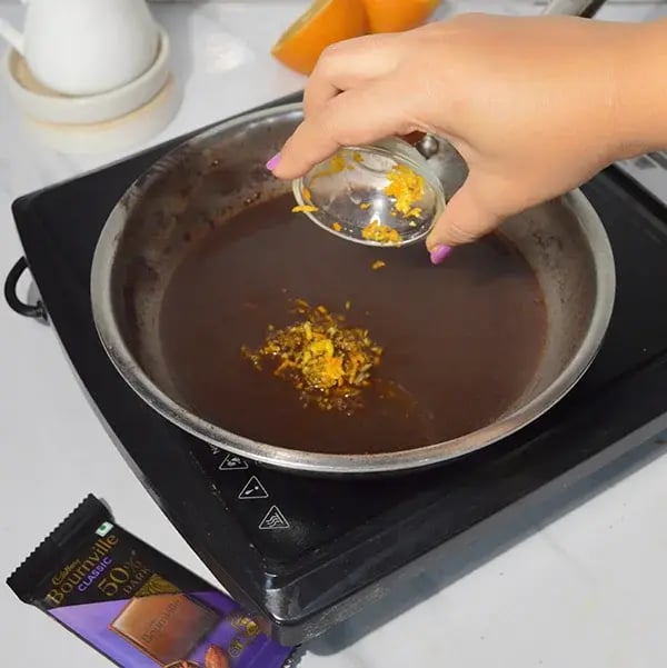 Bournville Chocolate Orange Bundt Cake - Add fresh orange zest