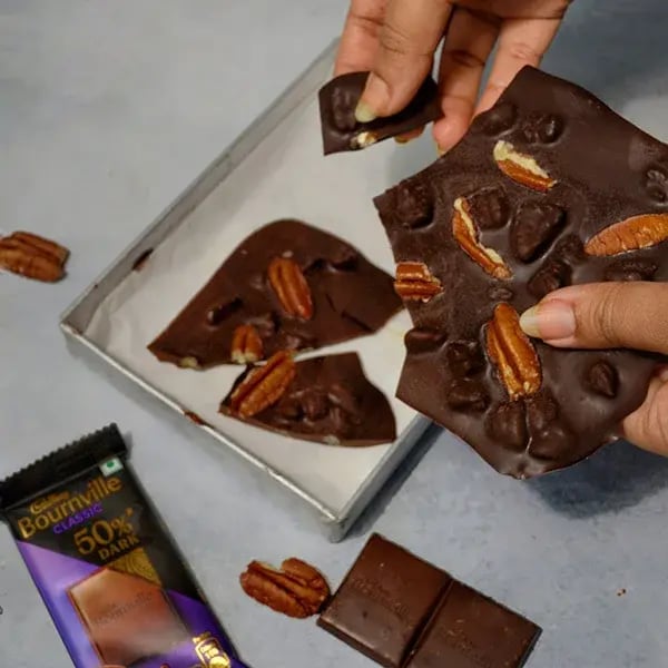 Bournville Chocolate Pecan Bark - Break the bark