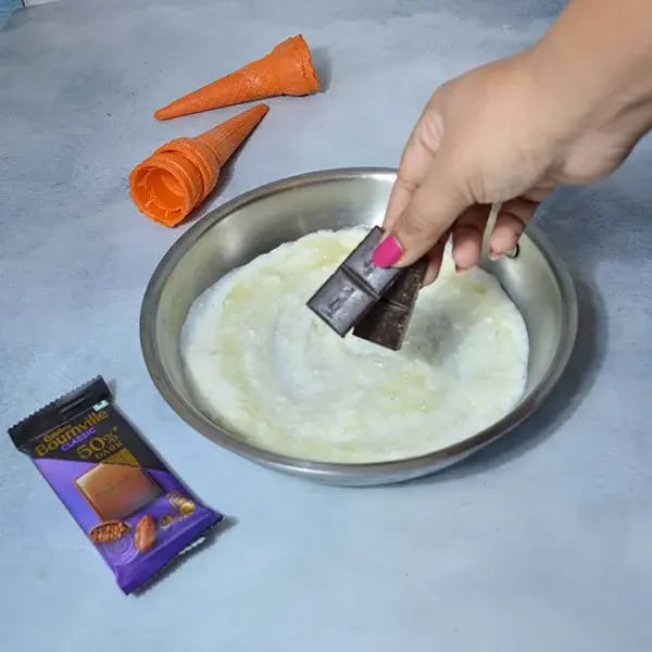 Bournville Chocolate Pistachio Ice Cream - Add Cadbury Bournville chocolate