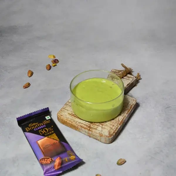 Bournville Chocolate Pistachio Mousse - Refrigerate it