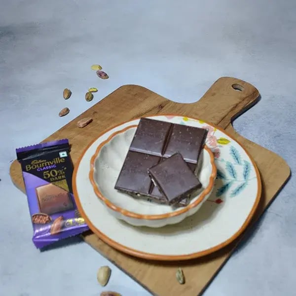 Bournville Chocolate Pistachio Mousse - Melt Cadbury Bournville chocolates
