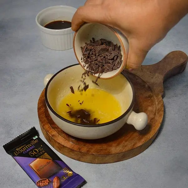 Bournville Chocolate Pound Cake - Mix Cadbury Bournville chocolate