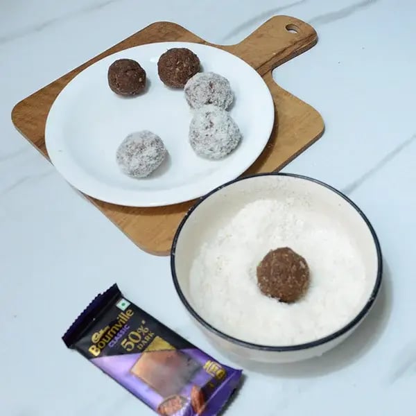 Bournville Chocolate Snowball - Coat it with dessicated coconut