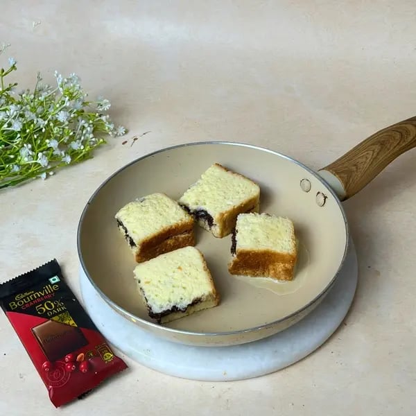 Bournville Chocolate Toast Dessert - Toasting Bread Slices