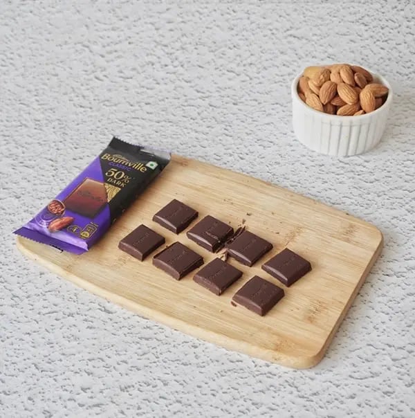 Bournville Chocolate Truffle with Almonds-Chop the Bournville Chocolate