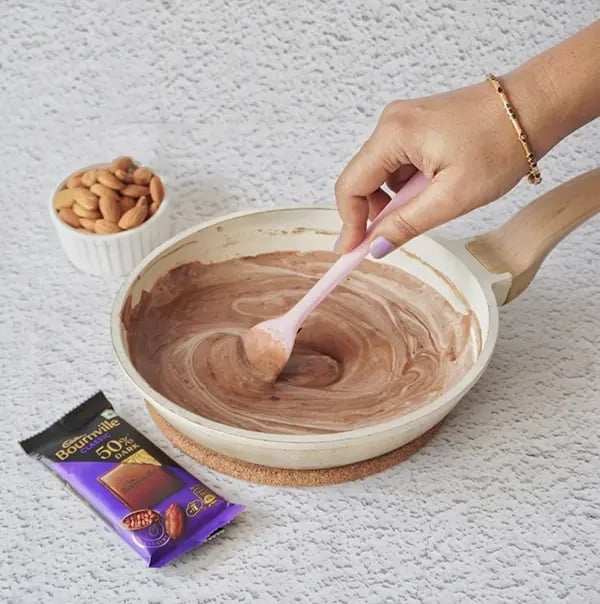 Bournville Chocolate Truffle with Almonds-Let it sit for a minute