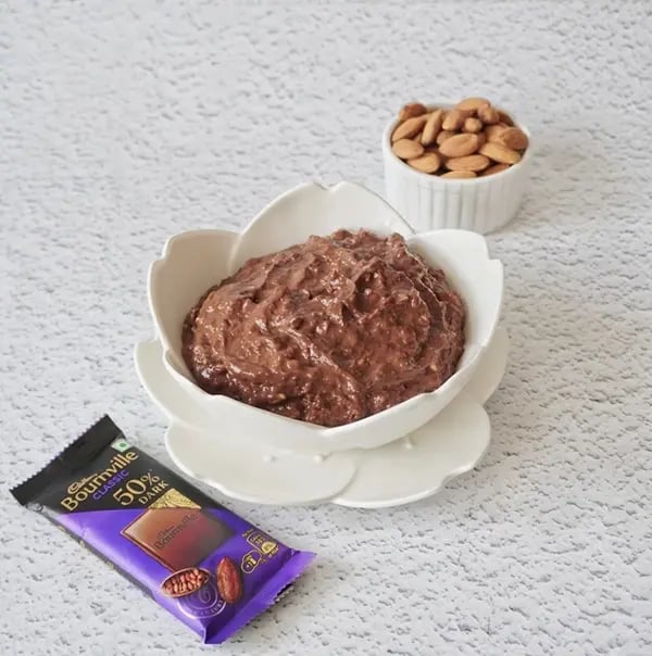 Bournville Chocolate Truffle with Almonds-Allow the mixture to cool to room temperature