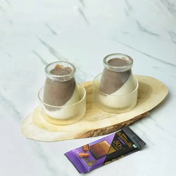 Bournville Chocolate Vanilla Panna Cotta - Cool the mixture for 15-20 minutes